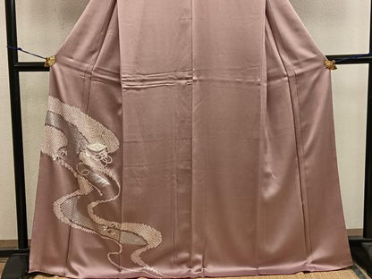 平和屋着物■訪問着　総刺繍　絞り　糸巻き花文　銀彩　正絹　逸品　BAAY0002mz