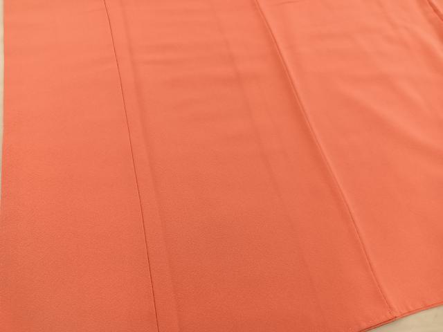 平和屋着物■上質な色無地　鉛丹色　正絹　逸品　BAAY0015mz