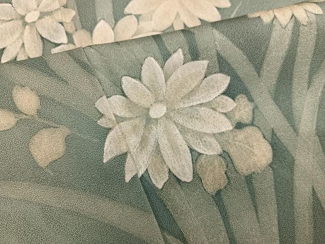 平和屋着物■訪問着　菊花文　ろうけつ染め　暈し染め　正絹　逸品　BAAY0016mz