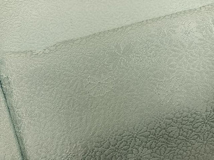 平和屋着物■上質な色無地　菊地紋　裏葉柳色　正絹　逸品　BAAY0021mz
