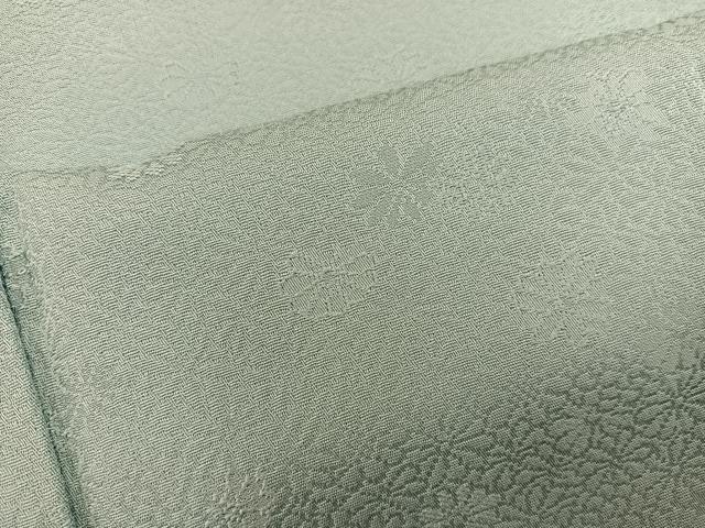 平和屋着物■上質な色無地　菊地紋　裏葉柳色　正絹　逸品　BAAY0021mz