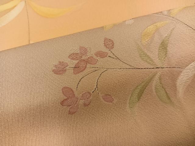 平和屋着物●上質な小紋　草花文　地紋起こし　暈し染め　正絹　逸品　BAAY0023mz