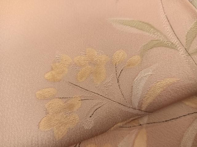 平和屋着物●上質な小紋　草花文　地紋起こし　暈し染め　正絹　逸品　BAAY0023mz