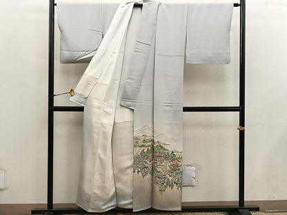 平和屋着物■豪華色留袖　寿光織　京洛名勝図絵　金糸　さが美扱い　正絹　逸品　BAAY0024mz