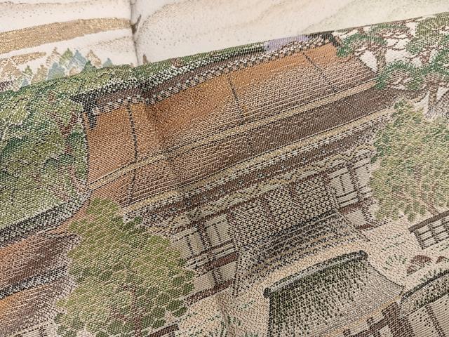 平和屋着物■豪華色留袖　寿光織　京洛名勝図絵　金糸　さが美扱い　正絹　逸品　BAAY0024mz