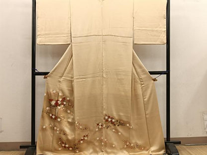 平和屋着物■豪華色留袖　駒刺繍　花籠文　暈し染め　金彩　正絹　逸品　BAAY0025mz