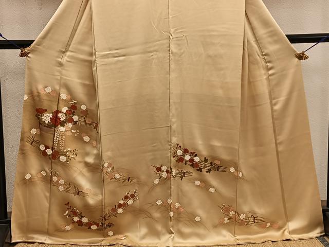 平和屋着物■豪華色留袖　駒刺繍　花籠文　暈し染め　金彩　正絹　逸品　BAAY0025mz