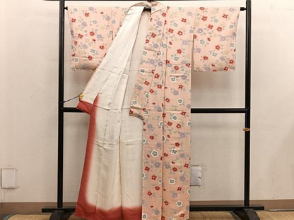 平和屋着物■上質な小紋　草花文　正絹　逸品　BAAY0029mz