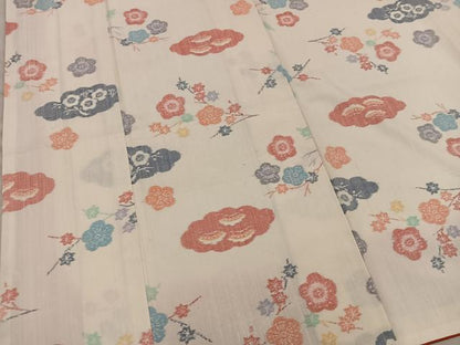 平和屋着物■上質な紬　梅花文　正絹　逸品　BAAY0030mz