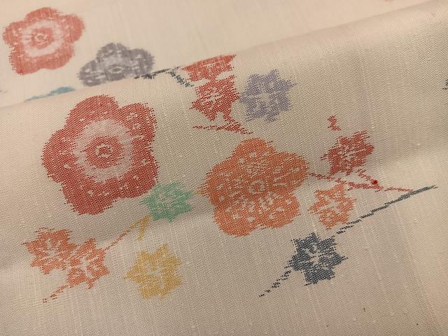 平和屋着物■上質な紬　梅花文　正絹　逸品　BAAY0030mz