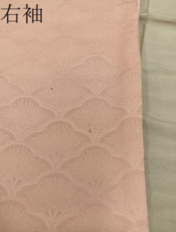 平和屋着物●無地絵羽訪問着　相良刺繍　草花地紋　深支子色　正絹　逸品　BAAY0034mz