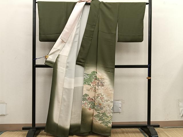 平和屋着物■豪華色留袖　投扇遊楽　暈し染め　金糸　正絹　逸品　BAAY0041mz