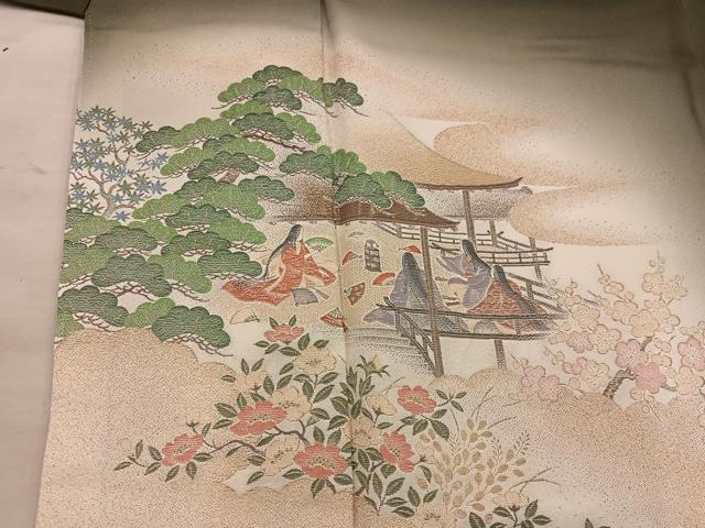 平和屋着物■豪華色留袖　投扇遊楽　暈し染め　金糸　正絹　逸品　BAAY0041mz