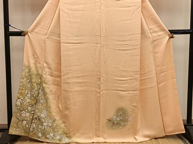 平和屋着物■訪問着　枝梅文　暈し染め　やまと誂製　正絹　逸品　BAAY0043mz
