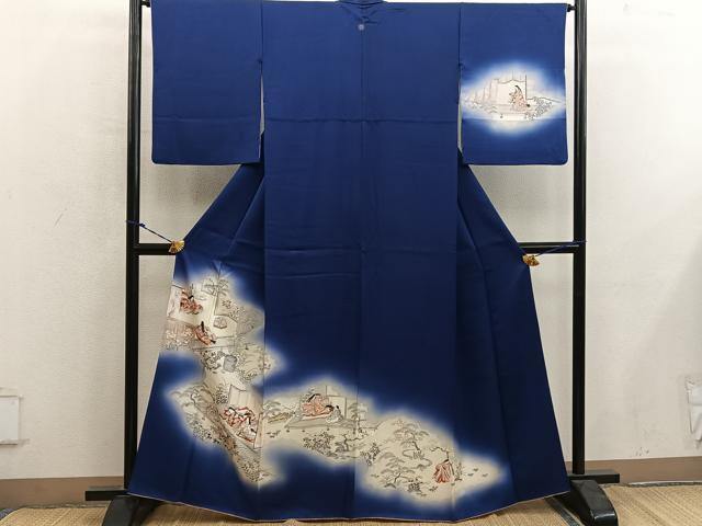 平和屋着物■訪問着　人物花文　暈し染め　正絹　逸品　BAAY0044mz