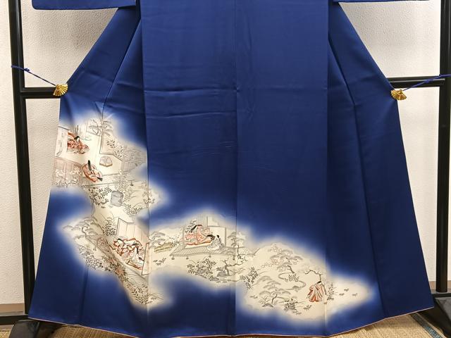平和屋着物■訪問着　人物花文　暈し染め　正絹　逸品　BAAY0044mz