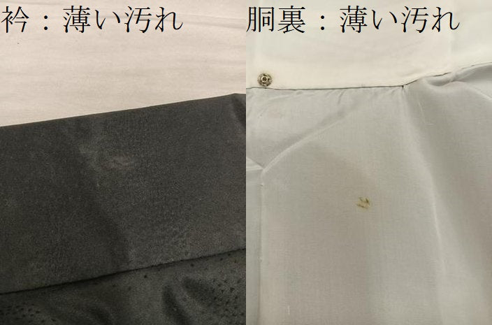 平和屋着物■訪問着　総刺繍　枝花文　黒地　金銀糸　正絹　逸品　BAAY0045mz