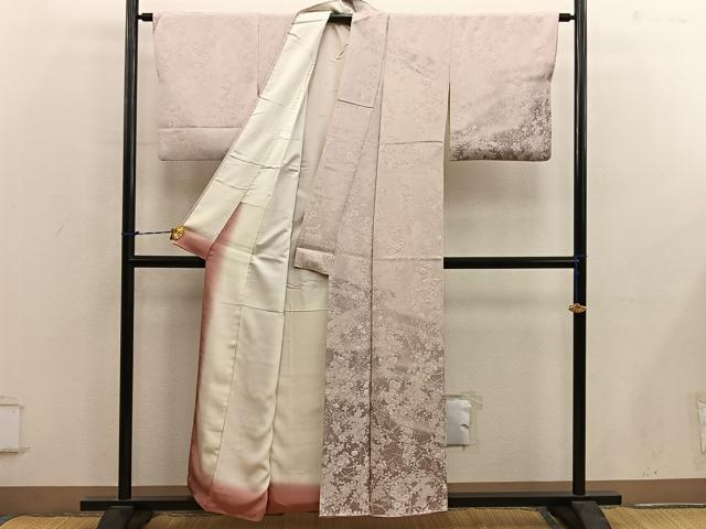 平和屋着物■訪問着　菊花文　暈し染め　正絹　逸品　BAAY0048mz