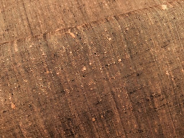 平和屋着物■上質な紬　灰茶色　正絹　逸品　BAAY0050mz