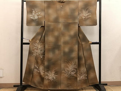平和屋着物■訪問着　草花文　ろうけつ染め　暈し染め　正絹　逸品　BAAY0051mz