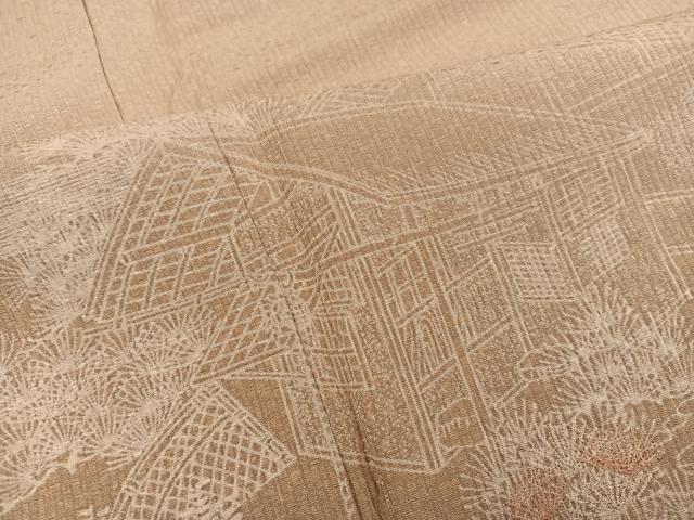 平和屋着物■訪問着　刺繍　風景花文　暈し染め　正絹　逸品　BAAY0055mz