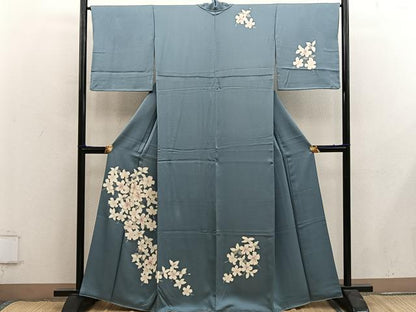 平和屋着物■訪問着　草花文　正絹　逸品　BAAY0066mz