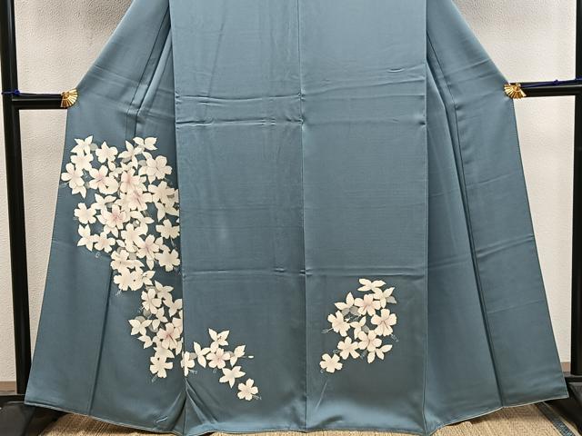 平和屋着物■訪問着　草花文　正絹　逸品　BAAY0066mz