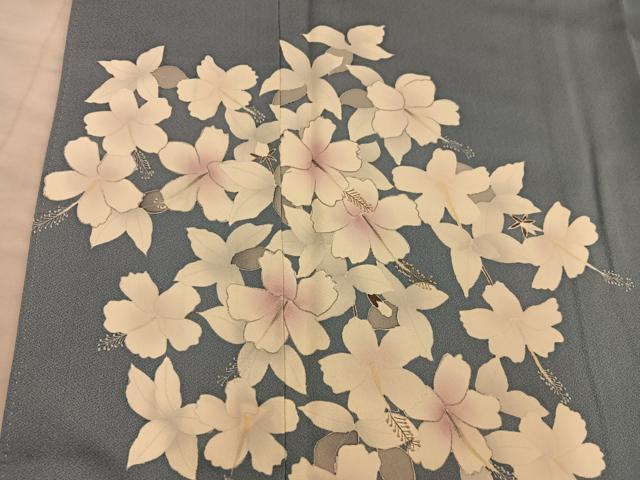 平和屋着物■訪問着　草花文　正絹　逸品　BAAY0066mz