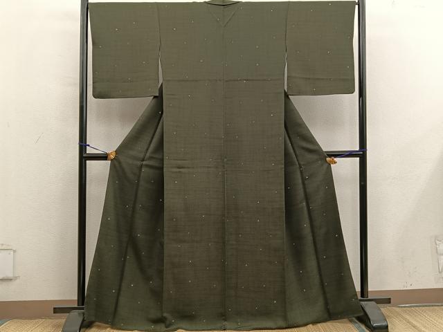 平和屋着物●上質な小紋　箔散らし文　正絹　逸品　BAAY0070mz