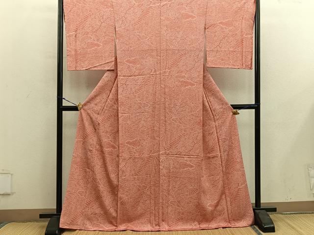 平和屋着物■江戸小紋　扇面枝梅文　やまと誂製　正絹　逸品　BAAY0071mz