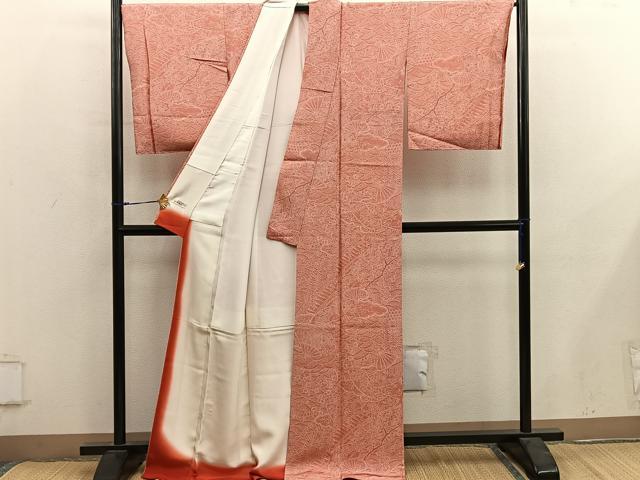 平和屋着物■江戸小紋　扇面枝梅文　やまと誂製　正絹　逸品　BAAY0071mz