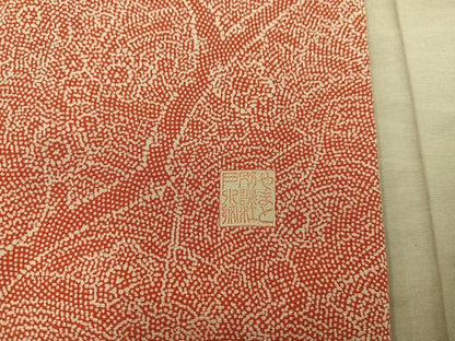 平和屋着物■江戸小紋　扇面枝梅文　やまと誂製　正絹　逸品　BAAY0071mz