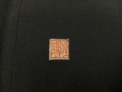 平和屋着物●豪華黒留袖　作家物　楽器宝尽くし花文　金彩　正絹　逸品　BAAY0073mz