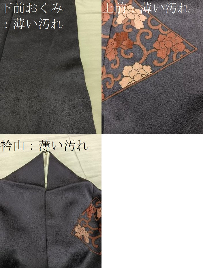 平和屋着物■訪問着　刺繍　菊唐草文　正絹　逸品　BAAY0074mz