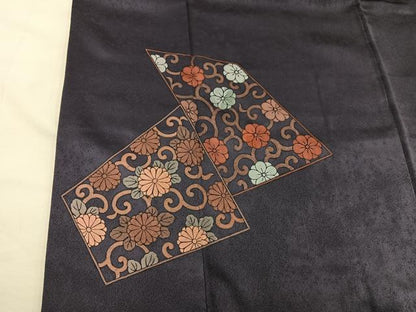 平和屋着物■訪問着　刺繍　菊唐草文　正絹　逸品　BAAY0074mz