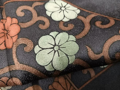 平和屋着物■訪問着　刺繍　菊唐草文　正絹　逸品　BAAY0074mz
