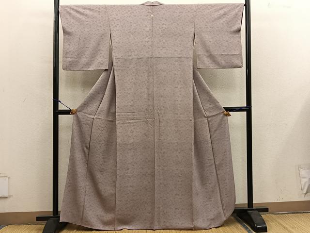 平和屋着物■江戸小紋　飯島輝也　幾何学文様　正絹　逸品　BAAY0075mz