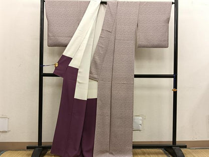 平和屋着物■江戸小紋　飯島輝也　幾何学文様　正絹　逸品　BAAY0075mz