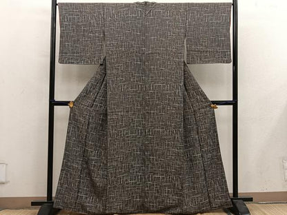 平和屋着物■上質な小紋　幾何学文様　正絹　逸品　BAAY0078mz