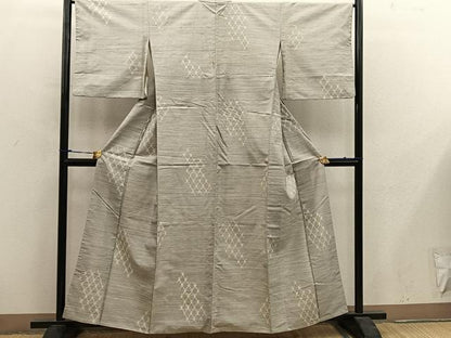 平和屋着物■上質な紬　菱　正絹　逸品　BAAY0082mz