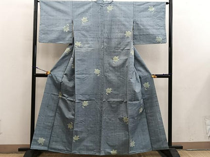 平和屋着物■上質な紬　楓文　正絹　逸品　BAAY0087mz