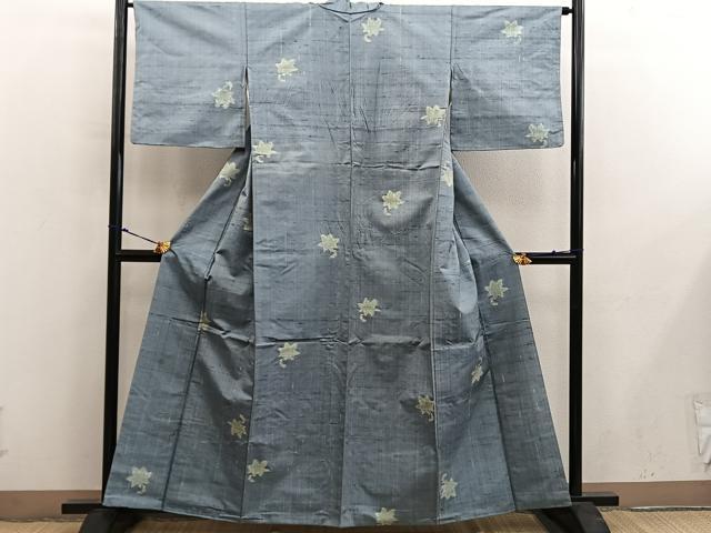 平和屋着物■上質な紬　楓文　正絹　逸品　BAAY0087mz