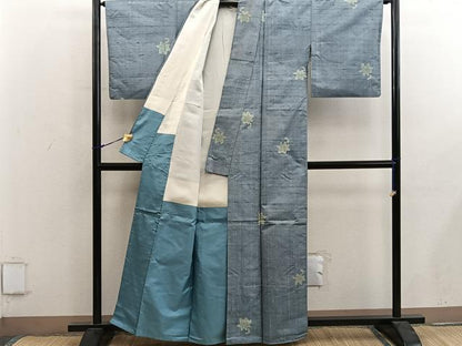 平和屋着物■上質な紬　楓文　正絹　逸品　BAAY0087mz