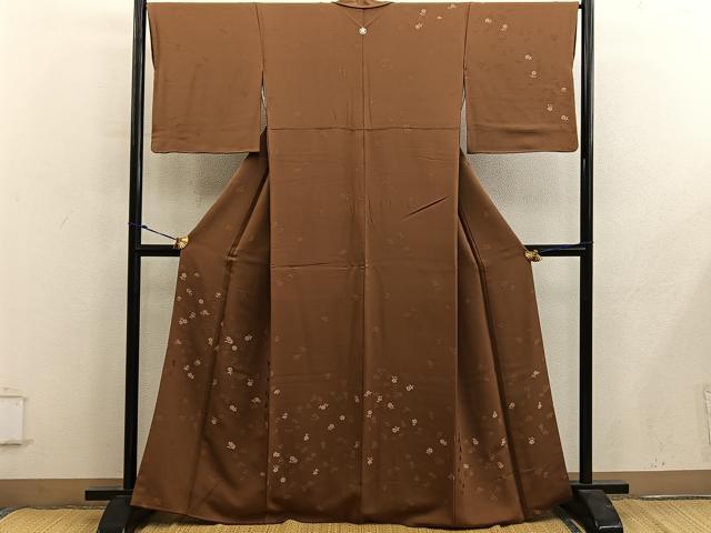 平和屋着物●訪問着　草花文　正絹　逸品　BAAY0093mz