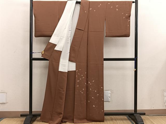 平和屋着物●訪問着　草花文　正絹　逸品　BAAY0093mz