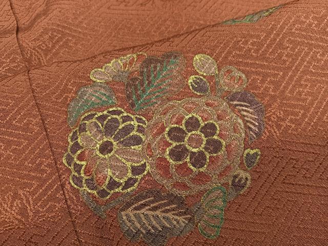 平和屋着物■上質な小紋　菊花文　金彩　正絹　逸品　BAAY0095mz