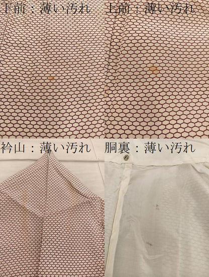 平和屋着物■上質な小紋　亀甲文　正絹　逸品　BAAY0101mz