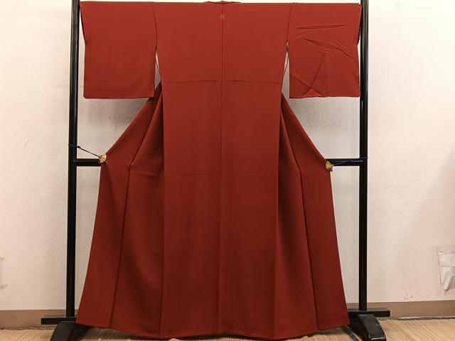 平和屋着物■上質な色無地　栗梅色　鈴乃屋扱い　正絹　逸品　BAAY0106mz