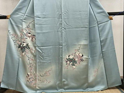 平和屋着物●訪問着　童子花文　暈し染め　正絹　逸品　BAAY0110mz