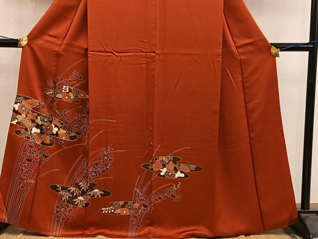 平和屋着物■訪問着　駒刺繍　菊花文　金彩　正絹　逸品　BAAY0115mz